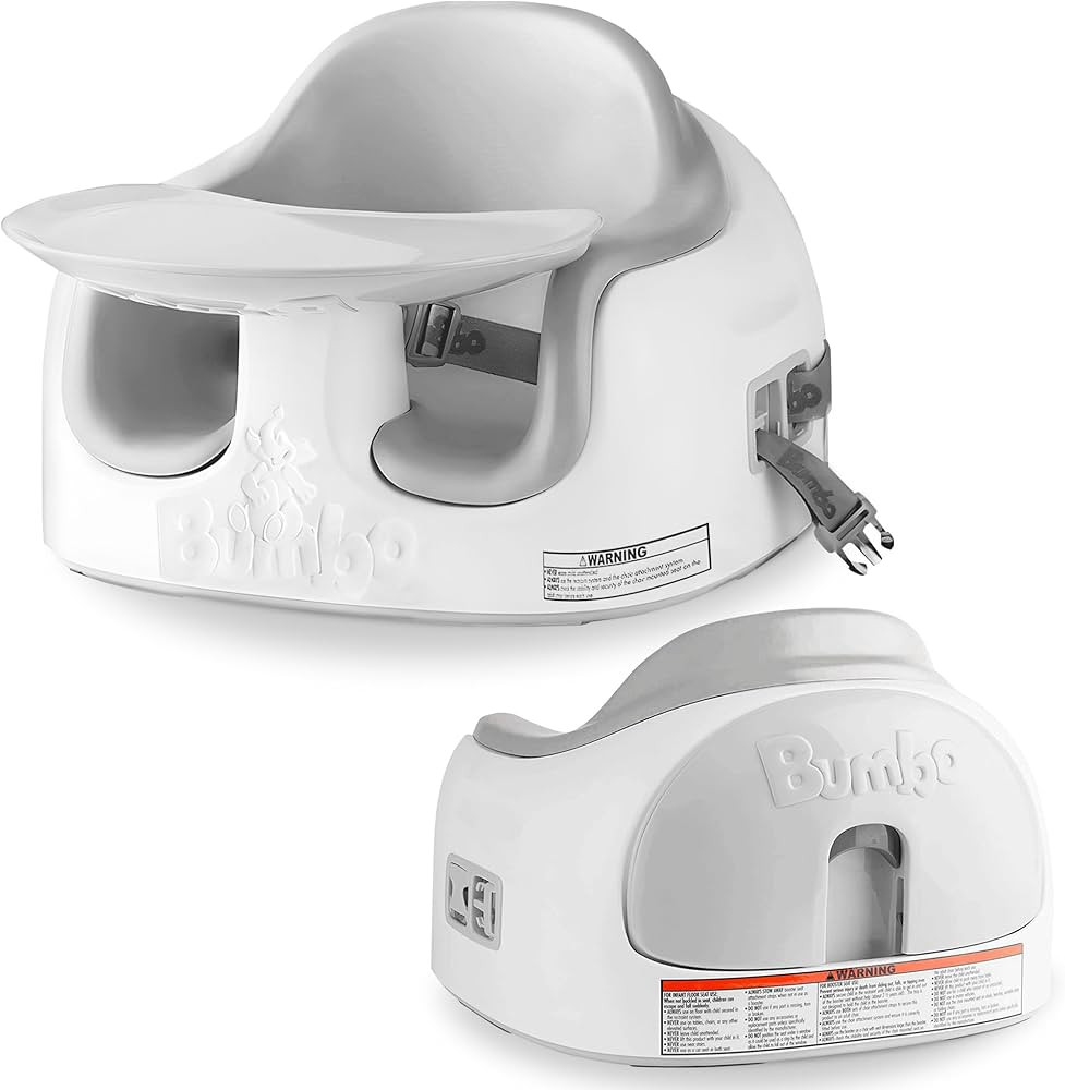Bumbo 3-in-1 Baby Multi Seat Booster w/ Feeding Tray, 6-36 Months Old, Cool Grey | Amazon (US)