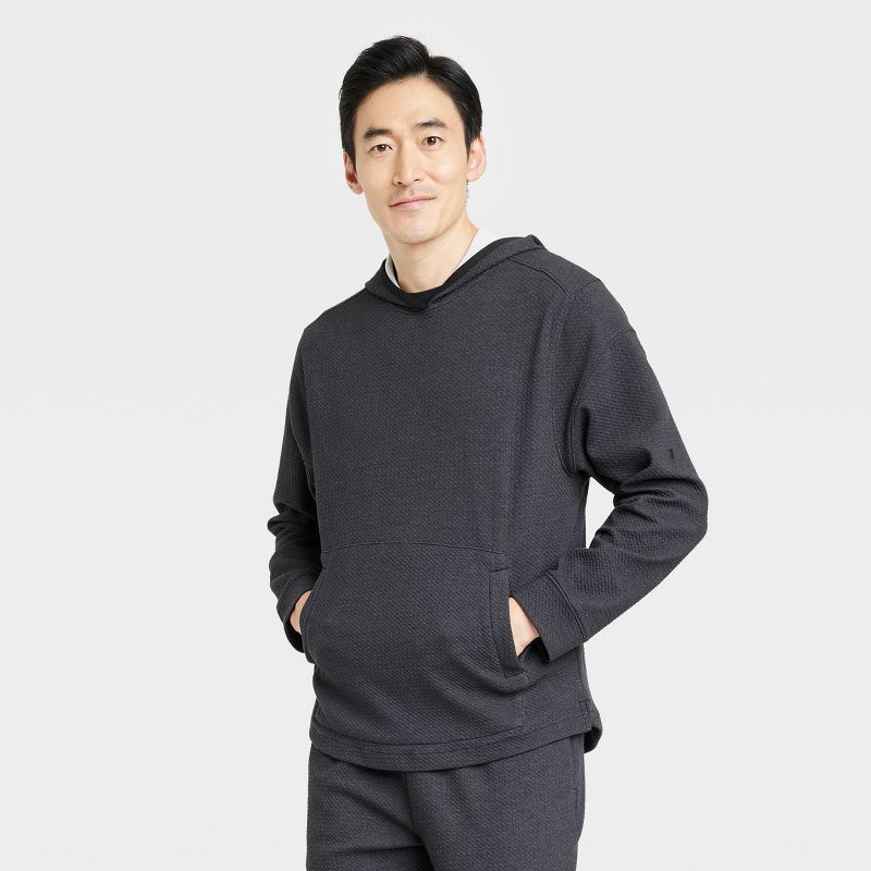 Men's Textured Knit Hoodie - All in Motion™ | Target