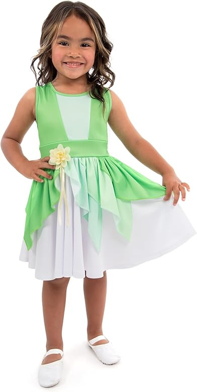 Little Adventures Lily Pad Twirl Dress - Machine Washable Child Pretend Play and Party Dress with... | Amazon (US)