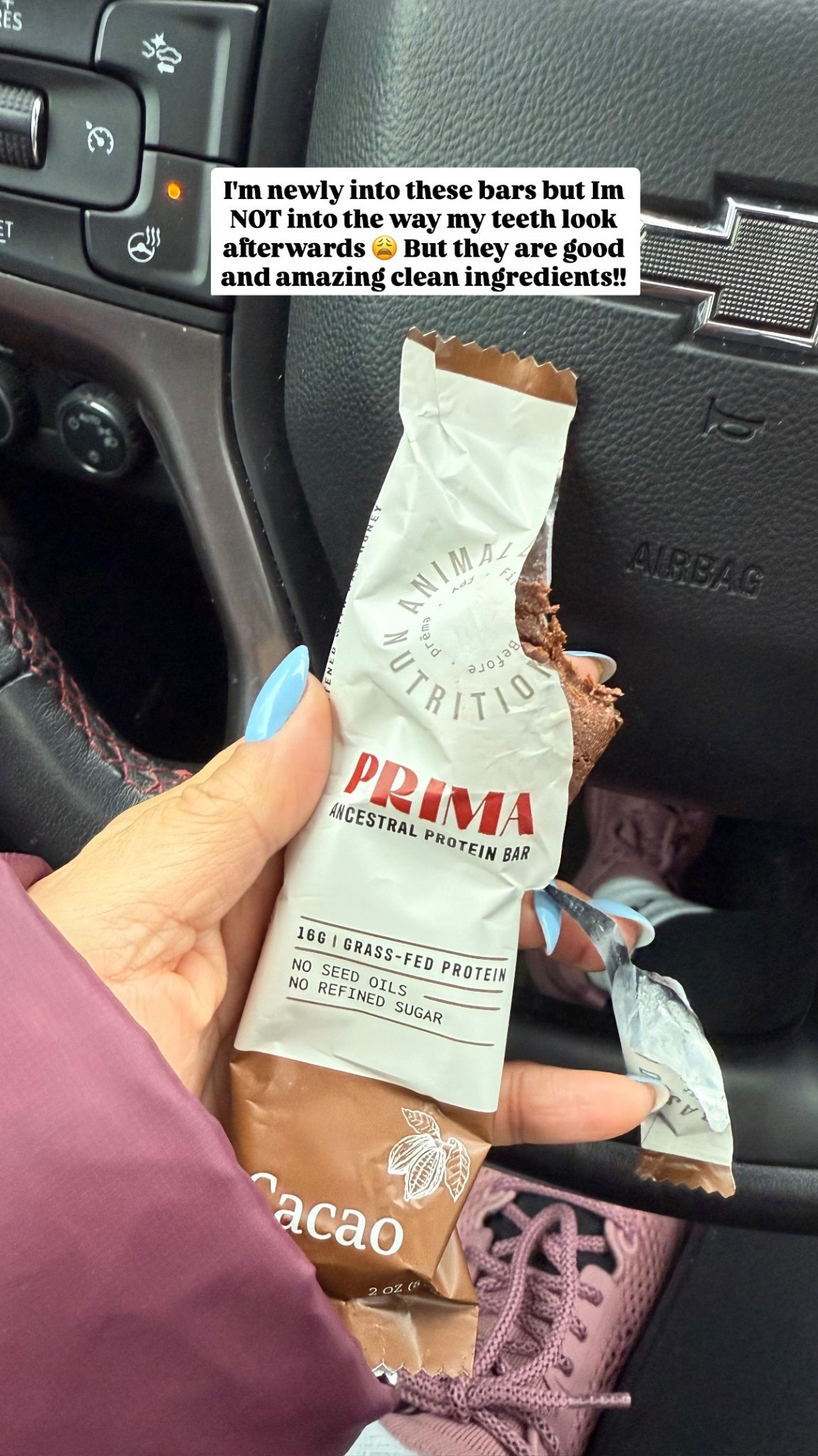 A Really delish & clean protein bar!! Though it does stick to your teeth... thank goodness for the wisps I keep in my car!!

#LTKselfcare #LTKmorningroutine #LTKActive