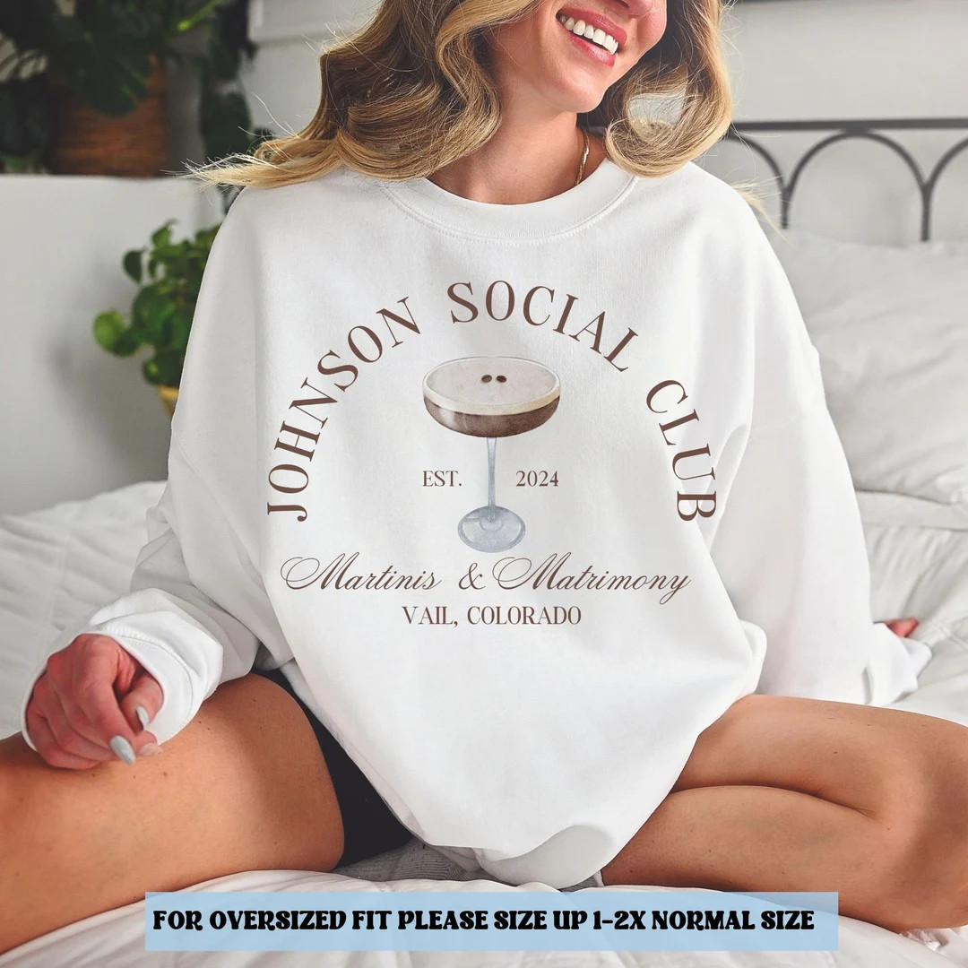 Espresso Martini Social Club Bachelorette Party Shirts, Custom Luxury Bachelorette, Martinis and ... | Etsy (US)