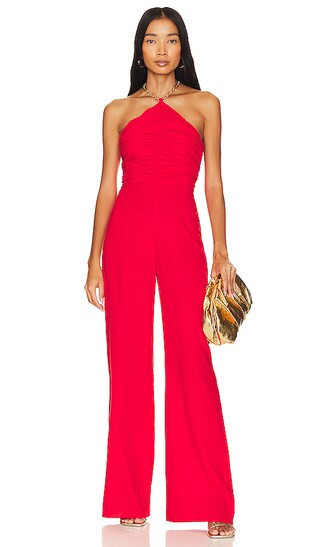 Norma Kamali Sleeveless X Straight Leg Jumpsuit in Black | Revolve Clothing (Global)