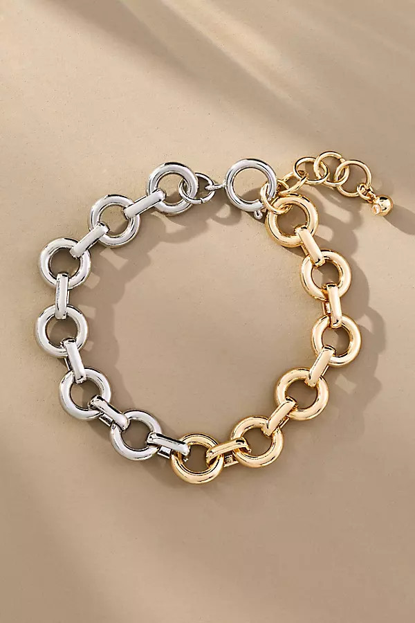 Mixed Metal Link Bracelet | Anthropologie (US)