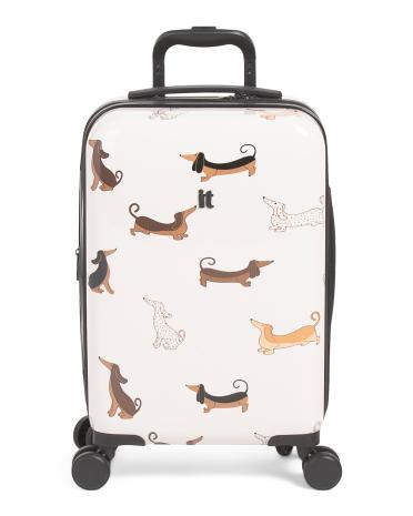 22in dachshunds hardside carry-on spinner suitcase | TJ Maxx