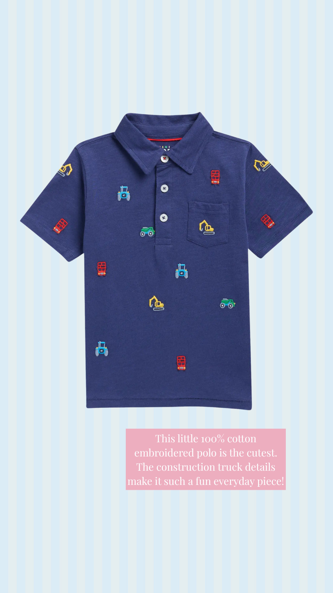 The cutest kdis 100% cotton polo! 

 