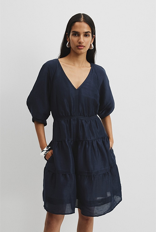 Tuck Detail Mini Dress | Country Road