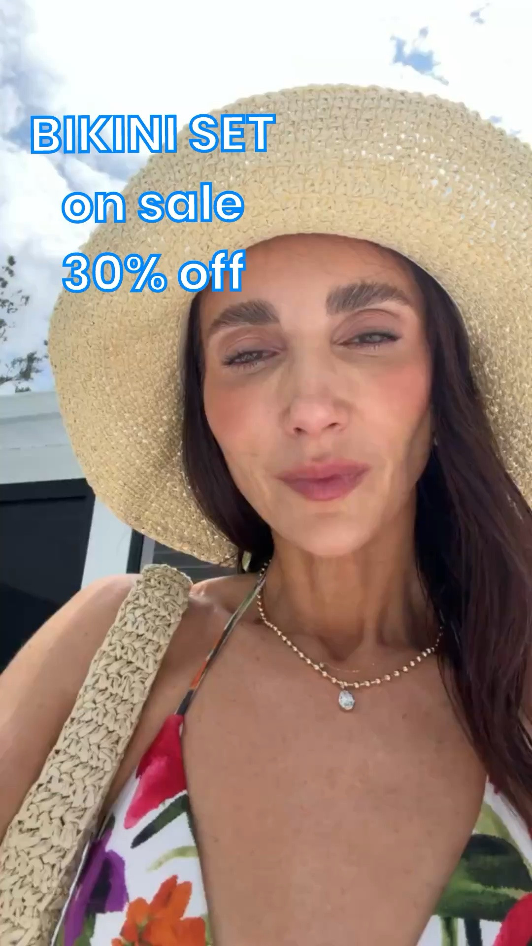 Bikini set and sandals from Target on sale, 30% off.

Pool day outfit from Target, summer hat, straw hat, target clothing, floral bikini set, annabrstyle

#LTKootd #LTKSaleAlert