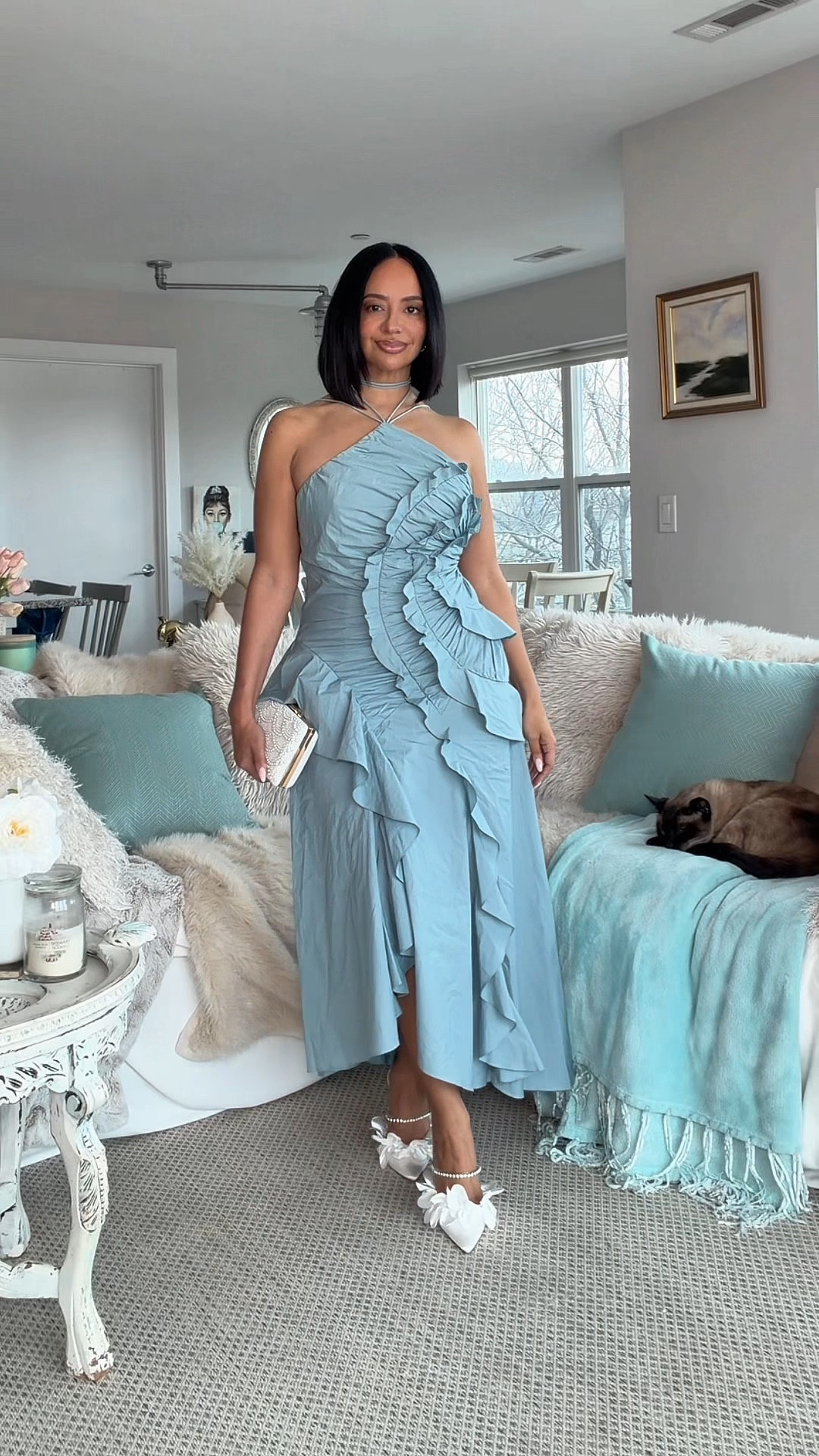 SPRING / SUMMER WEDDING GUEST DRESS 🩵

5’3
32DD
27” Waist
42” Hip
Wearing an 8

#LTKWedding #LTKOver40 #LTKPetite