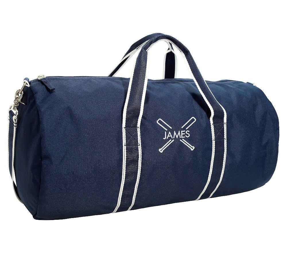 Mackenzie Navy Solid Large Duffle Bag | Pottery Barn Kids
