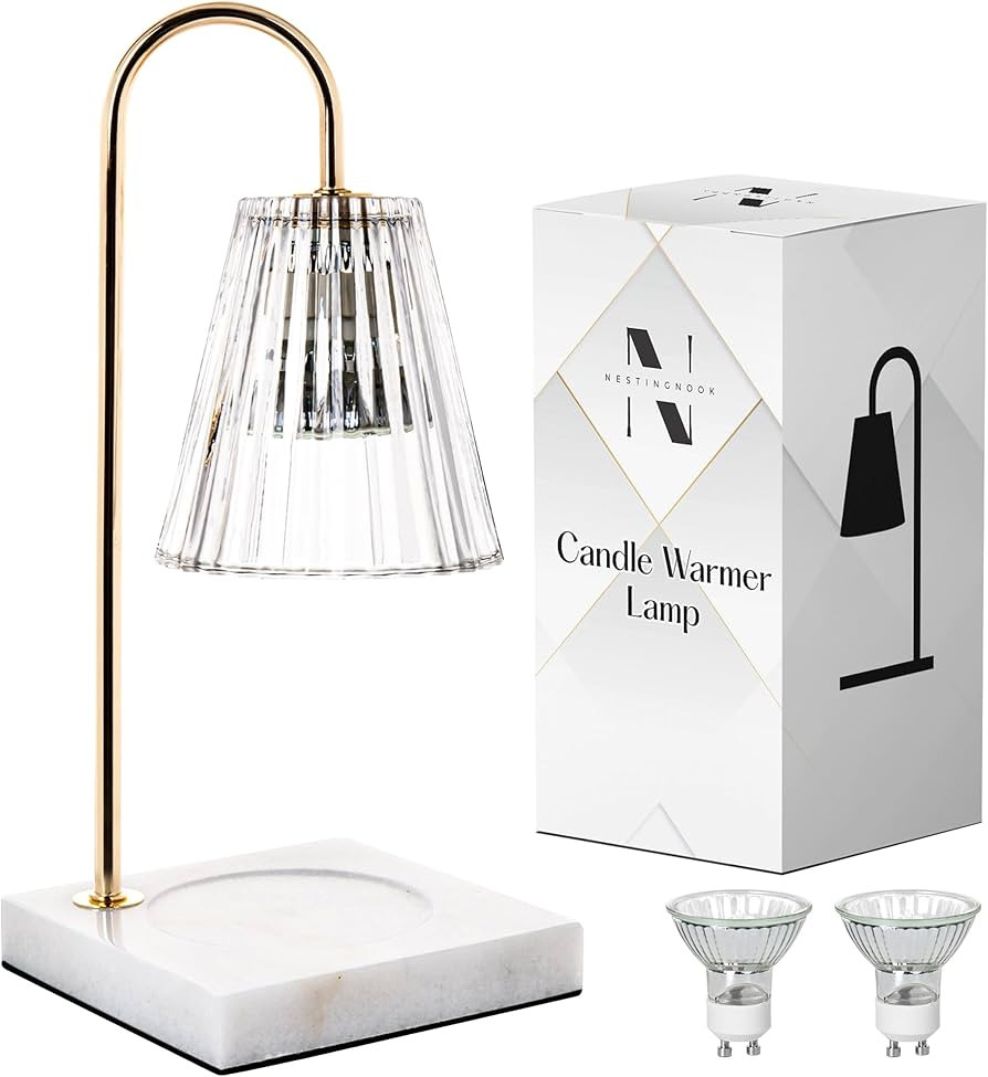 Candle Warmer Lamp, Dimmable, Candle Melting Lamp, Marble Candle Light Warmer, Wax Melt for Scent... | Amazon (US)