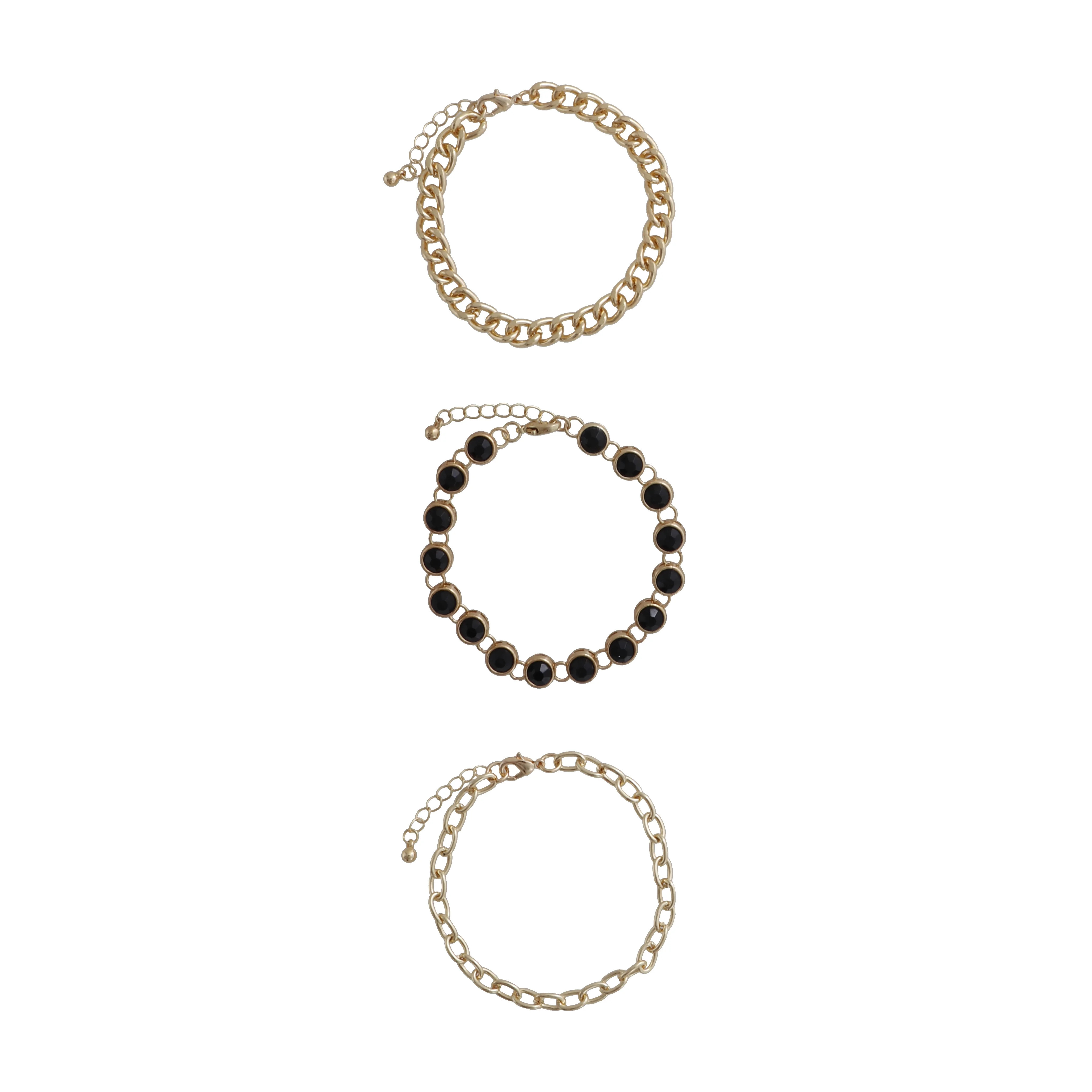 3 Piece Chain Bracelet Set | Walmart (US)