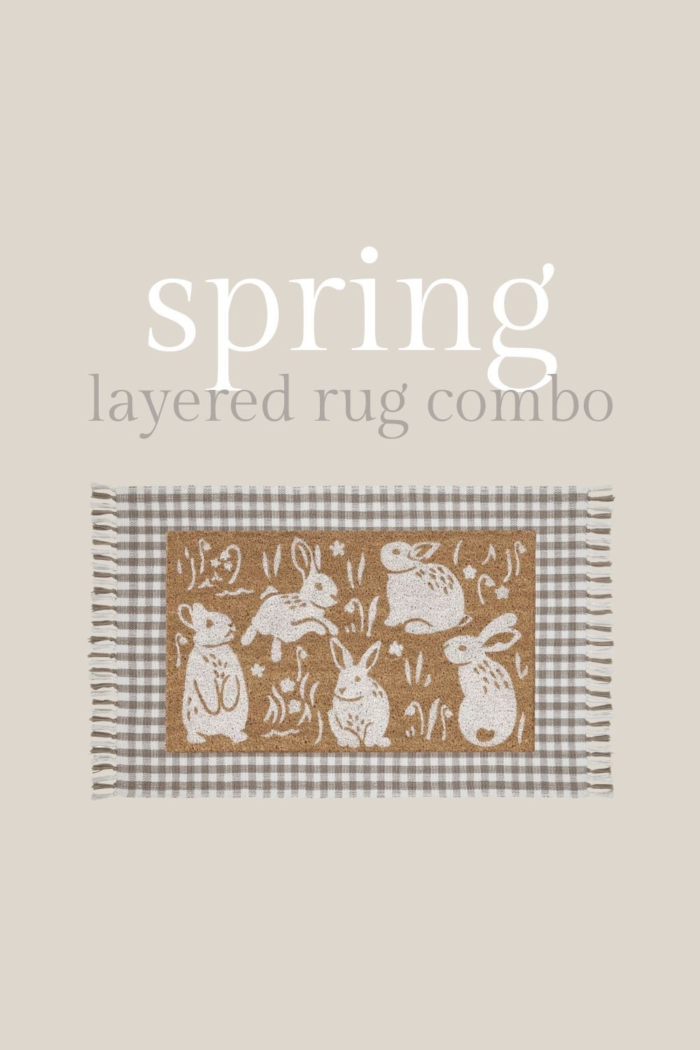 The cutest layered rug combo from Walmart and Target. spring form porch. Front door Easter rug. 

#LTKSeasonal #LTKHome