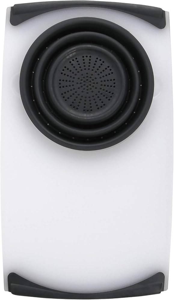 Dexas Over the Sink Poly Cutting Board with Collapsible Colander Strainer, 11.5 x 20", Natural/Gr... | Amazon (US)