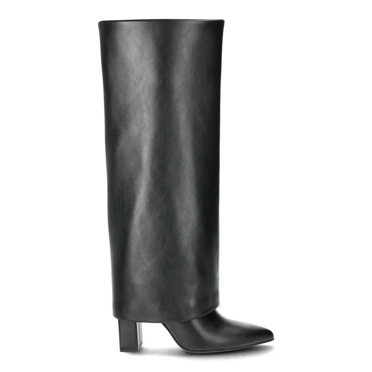 Scoop Women's Faux Leather Tall Cuff Boots | Walmart (US)