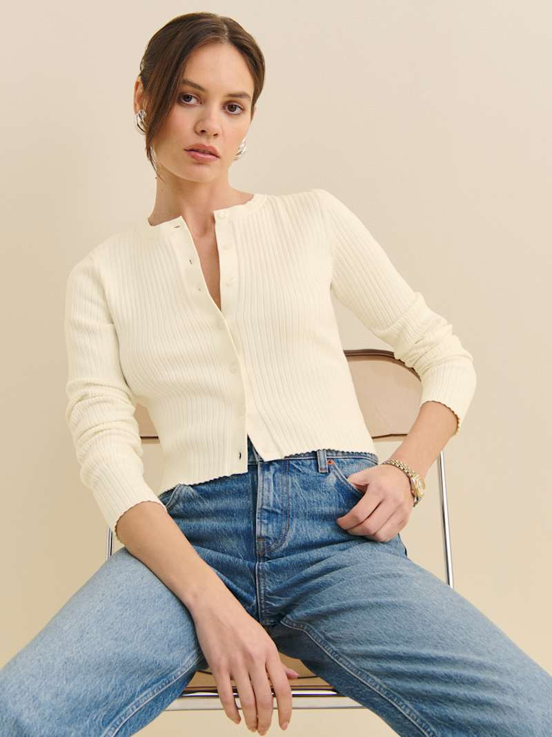 Joanne Cotton Cardigan | Reformation (Global)