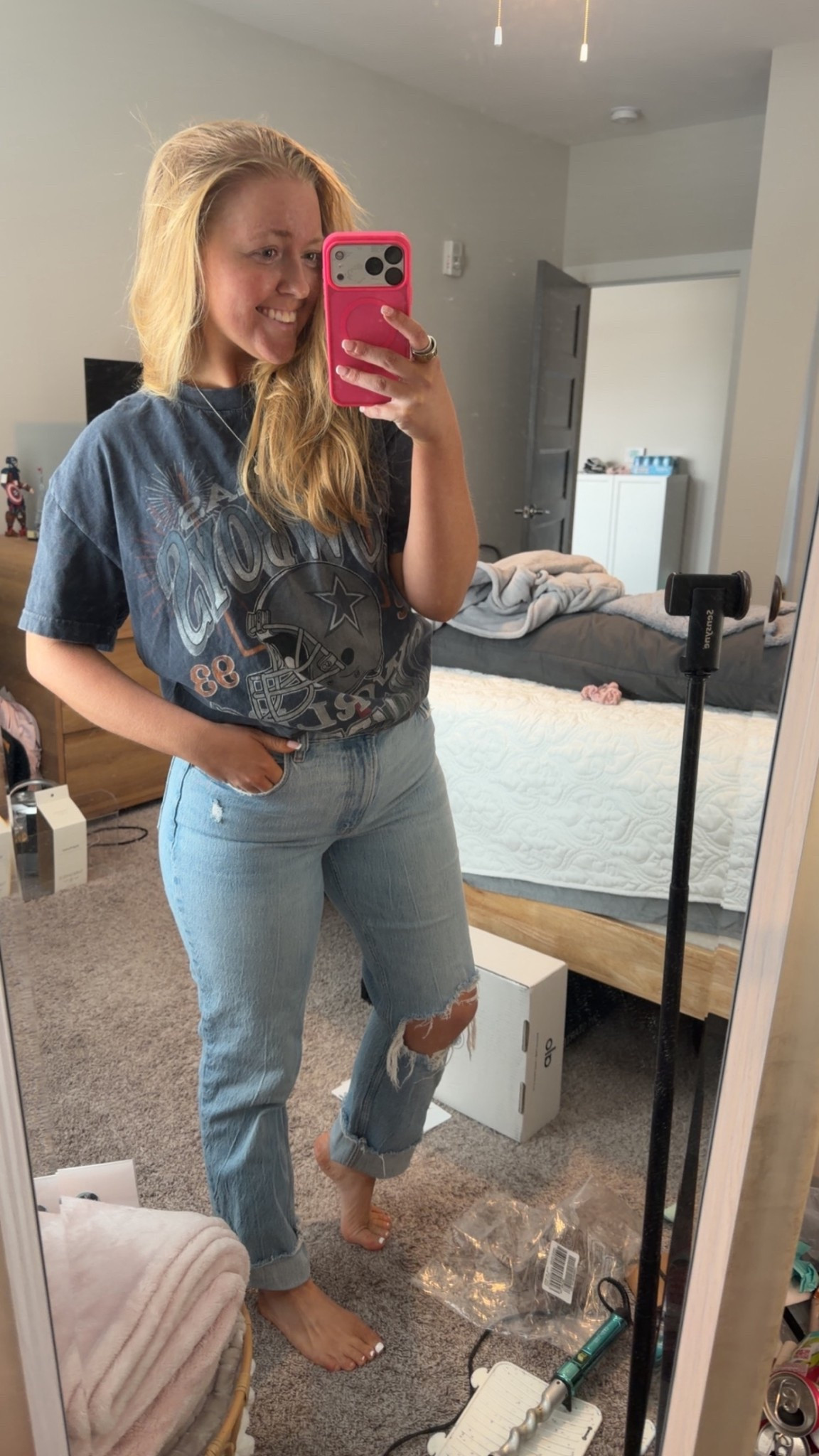 Wearing my NFL stuff ahead of this Sunday! 🏈 @abercrombie 

#LTKPetite #LTKSeasonal #LTKootd