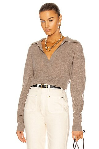 KHAITE Jo Pullover in Neutral | FWRD 
