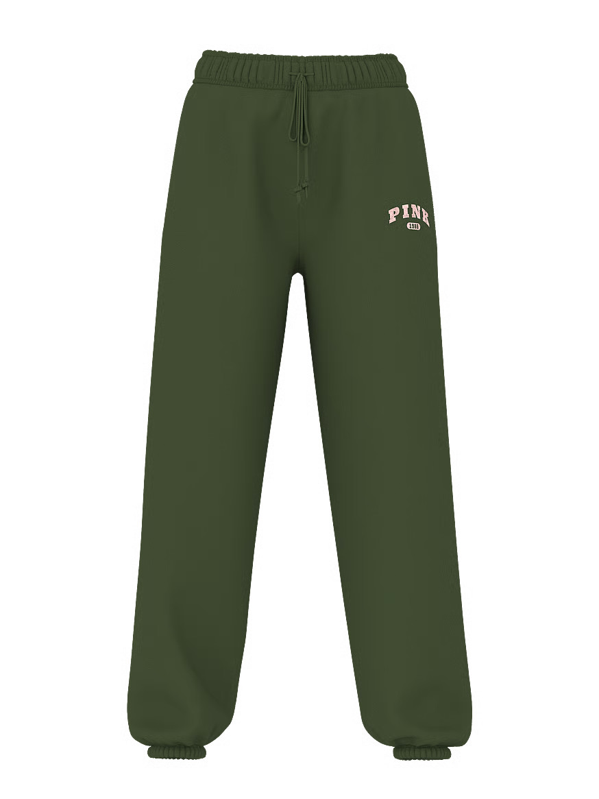 Buy Ivy Fleece Campus Sweatpants, Wild Thyme - Order Bottoms online - PINK US | Victoria's Secret (US / CA )