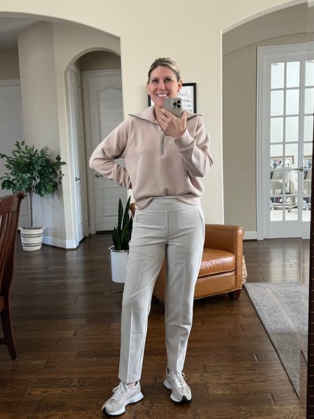 You’ll see me in athleisure all winter long! Love these Endless stretchy pants. Lots of colors available. Run tts. Roomy fit. Pull on style. This is my go-to sweatshirt. I sized up one for a very roomy fit! Lots of colors available! 

#LTKshoecrush #LTKMostLoved #LTKfitness