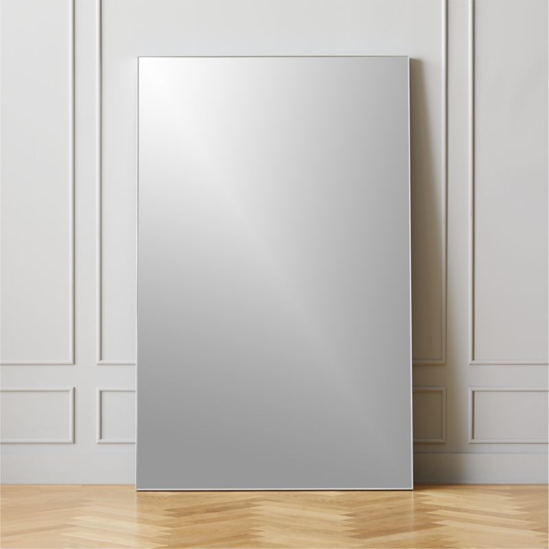 Infinity Silver Floor Mirror 48"x76" | CB2 | CB2