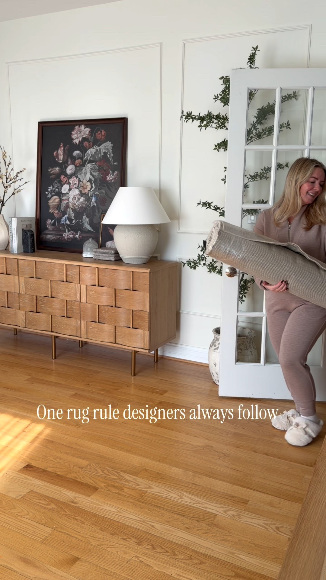 If your room feels unfinished, your rug might be too small.

This size anchors the furniture and instantly makes the space feel more connected. I linked the exact rug and size I used here.

#LTKHome #LTKSaleAlert