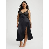 Jewelry Strappy Plunge Lingerie Maxi Dress in Black | Torrid (US & Canada)