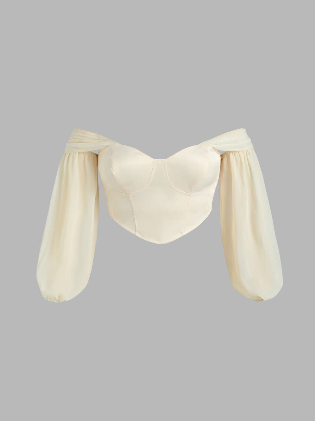 Curve & Plus Solid Off Shoulder Corset Blouse | Cider
