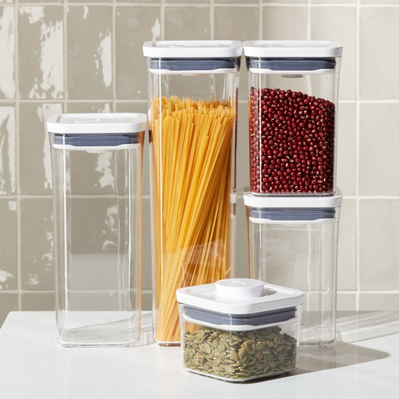 OXO POP 5-Piece Airtight Food Storage Container Set + Reviews | Crate & Barrel | Crate & Barrel