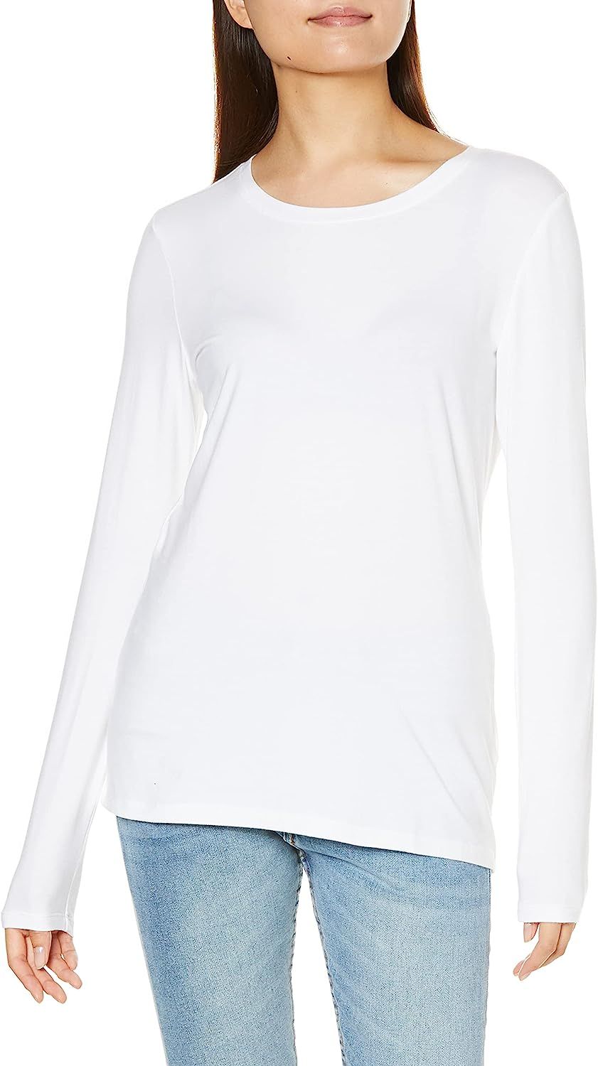 Amazon Essentials Women's Long-Sleeve Crewneck T-Shirt (Plus + Missy) | Amazon (US)