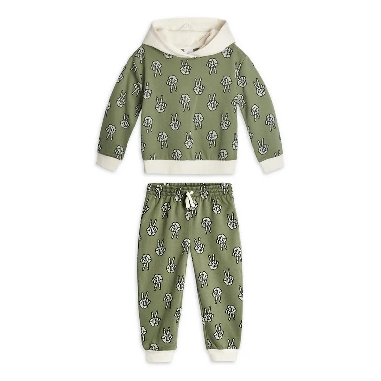 Wonder Nation Toddler Unisex Halloween Fleece Outfit Set, Sizes 2T-5T | Walmart (US)