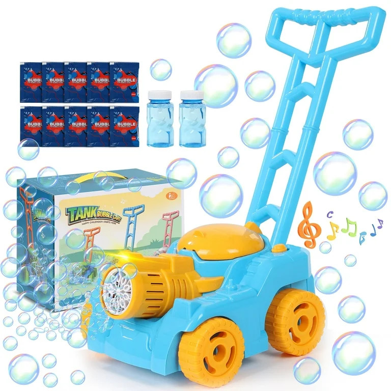 Wisairt Bubble Lawn Mower,Bubble Machine for Kids Toddlers, Outdoor Summer Garden Push Toy Bubble... | Walmart (US)