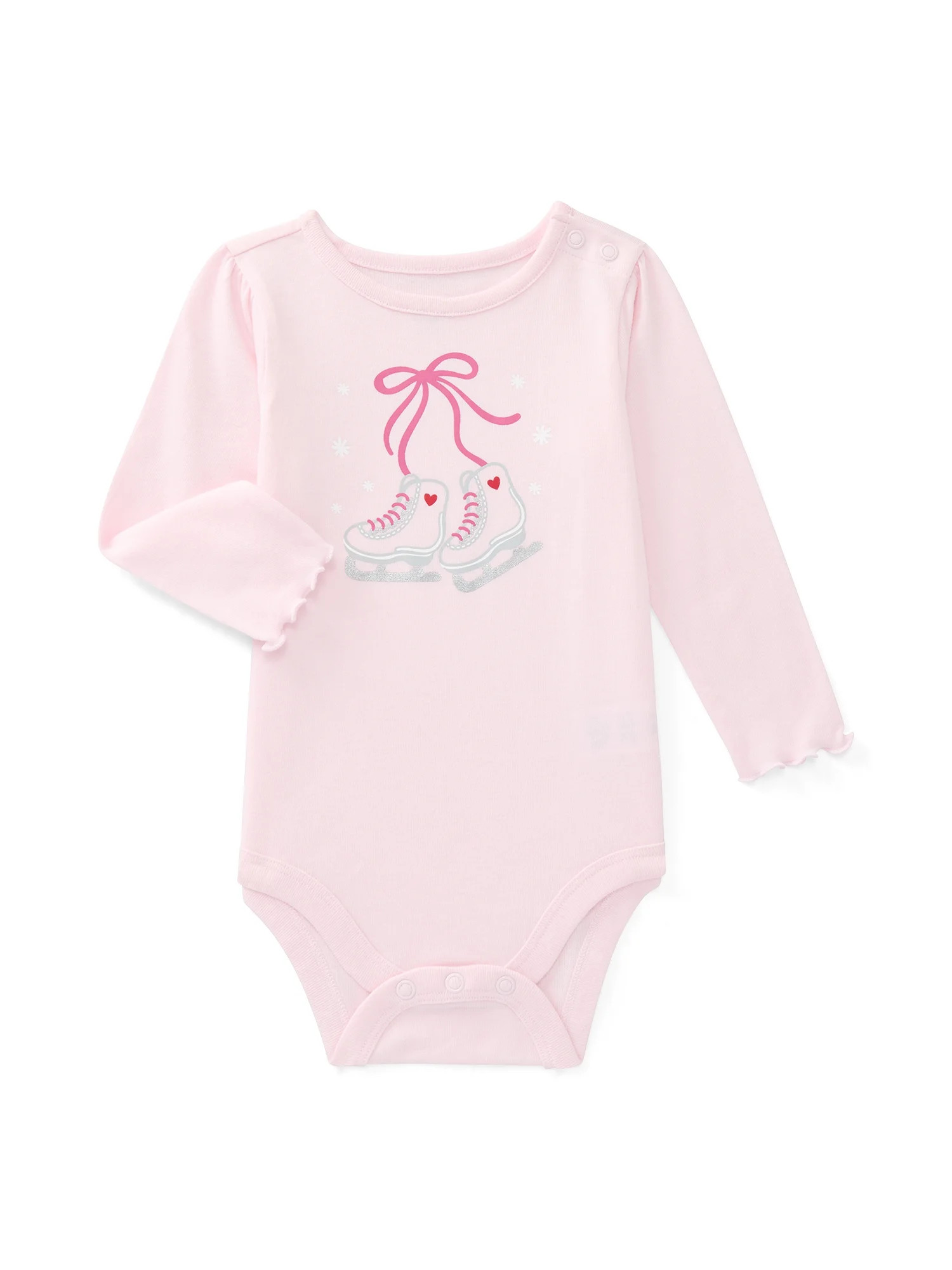 Garanimals Baby Girls Graphic Bodysuit with Long Sleeves, Sizes 0M-24M | Walmart (US)