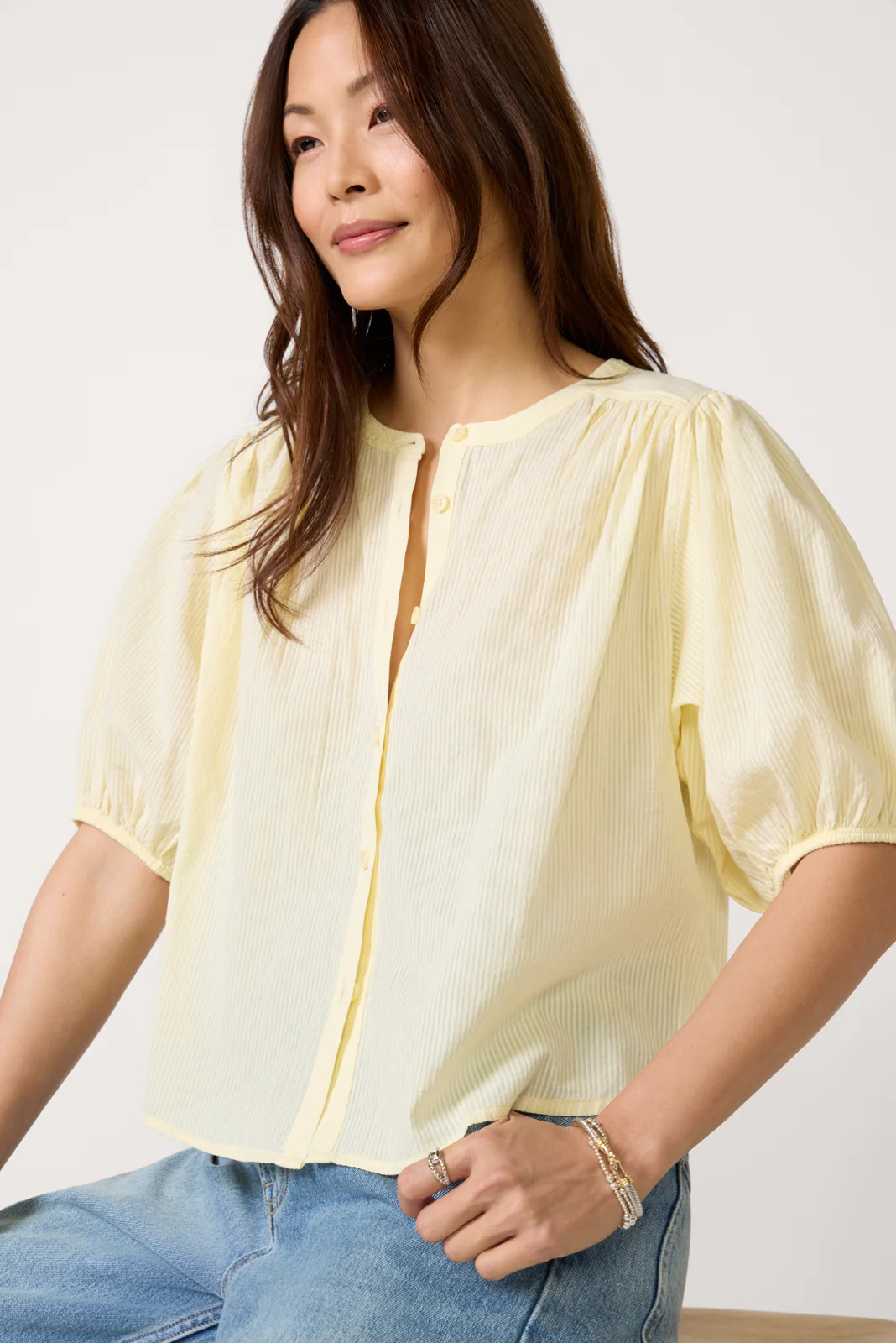 Short Sleeve Button Down Top | Evereve