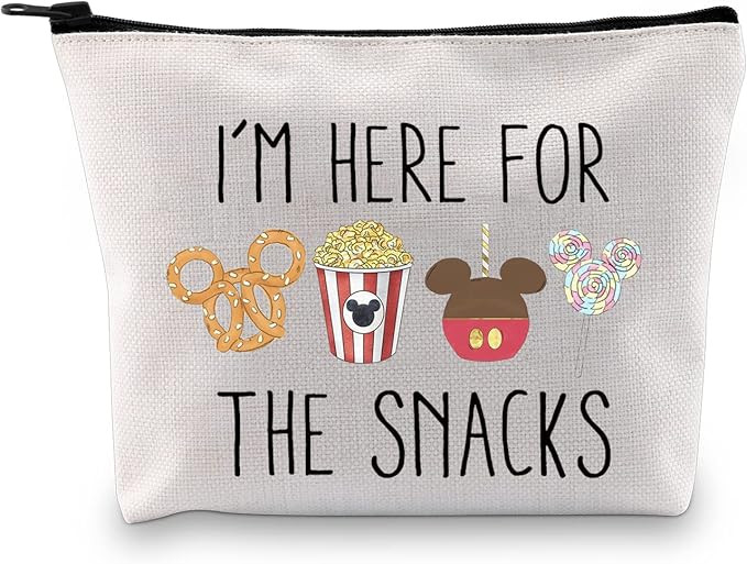 GJTIM Snacks Lover Gift Family Vacation Gift Snacks Travel Bag I’m Here For The Snacks Zipper P... | Amazon (US)