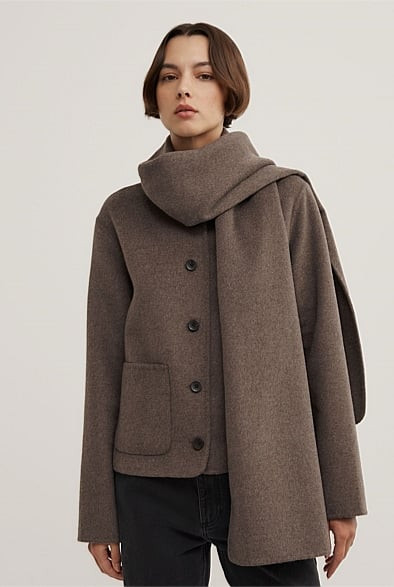 Crop Scarf Coat | Witchery (AU)
