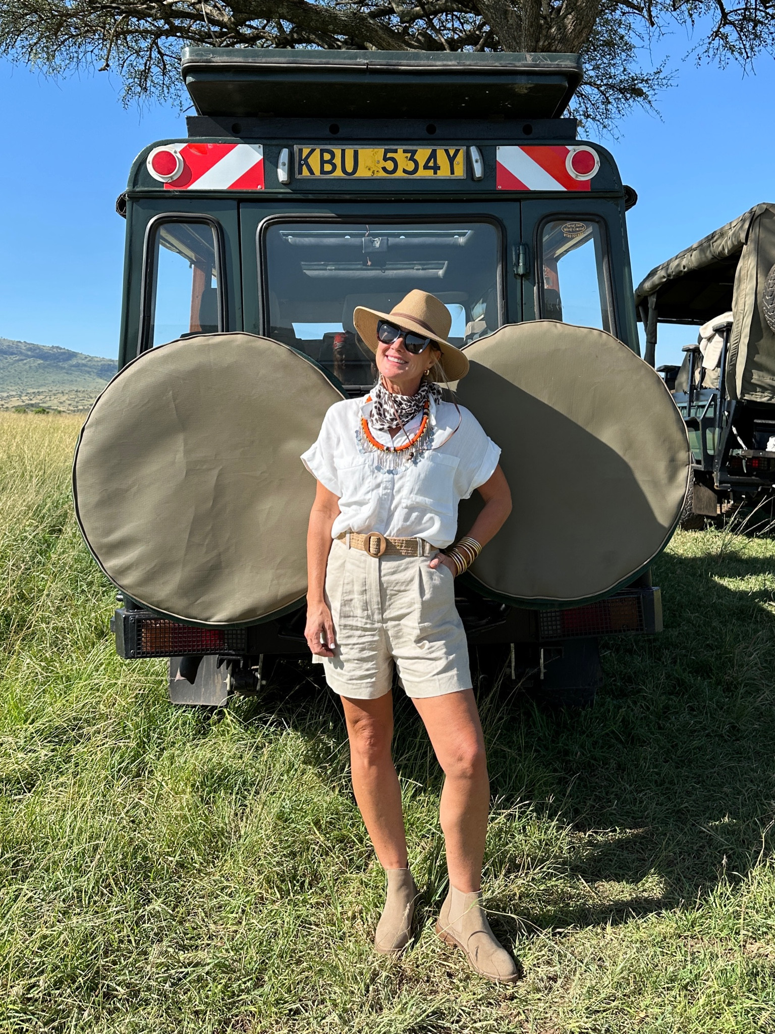 Safari day 1! The shorts & belt are Zara, and the bandana old jcrew, but linking the rest! So lightweight & comfy!

#LTKover40 #LTKfindsunder50