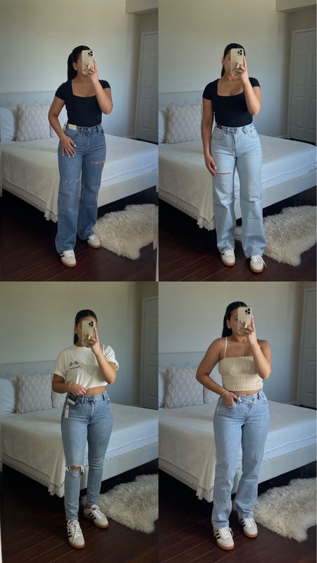 My fave abercrombie curve love denim currently 20% off! No code needed 
Wearing a size 26 short in all jeans and small in all tops 
Adidas handball spezial sneakers: 4.5 men 
Gold jewelry 

#LTKstyletip #LTKsalealert #LTKfindsunder100