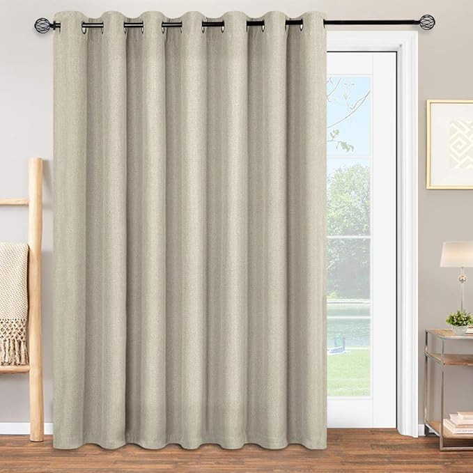 jinchan Textured Curtains for Bedroom Room Darkening Thermal Curtains Living Room Linen Look Text... | Amazon (US)