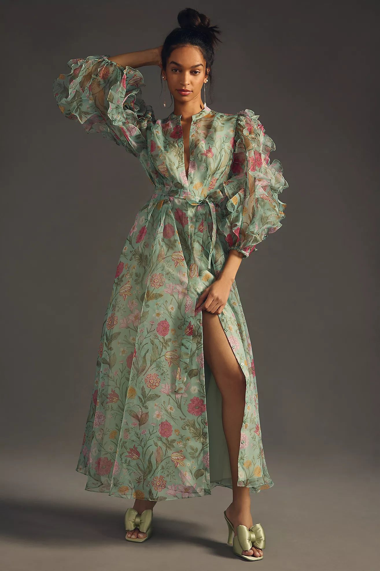 Pankaj & Nidhi Ruffle-Sleeve Dress | Anthropologie (US)