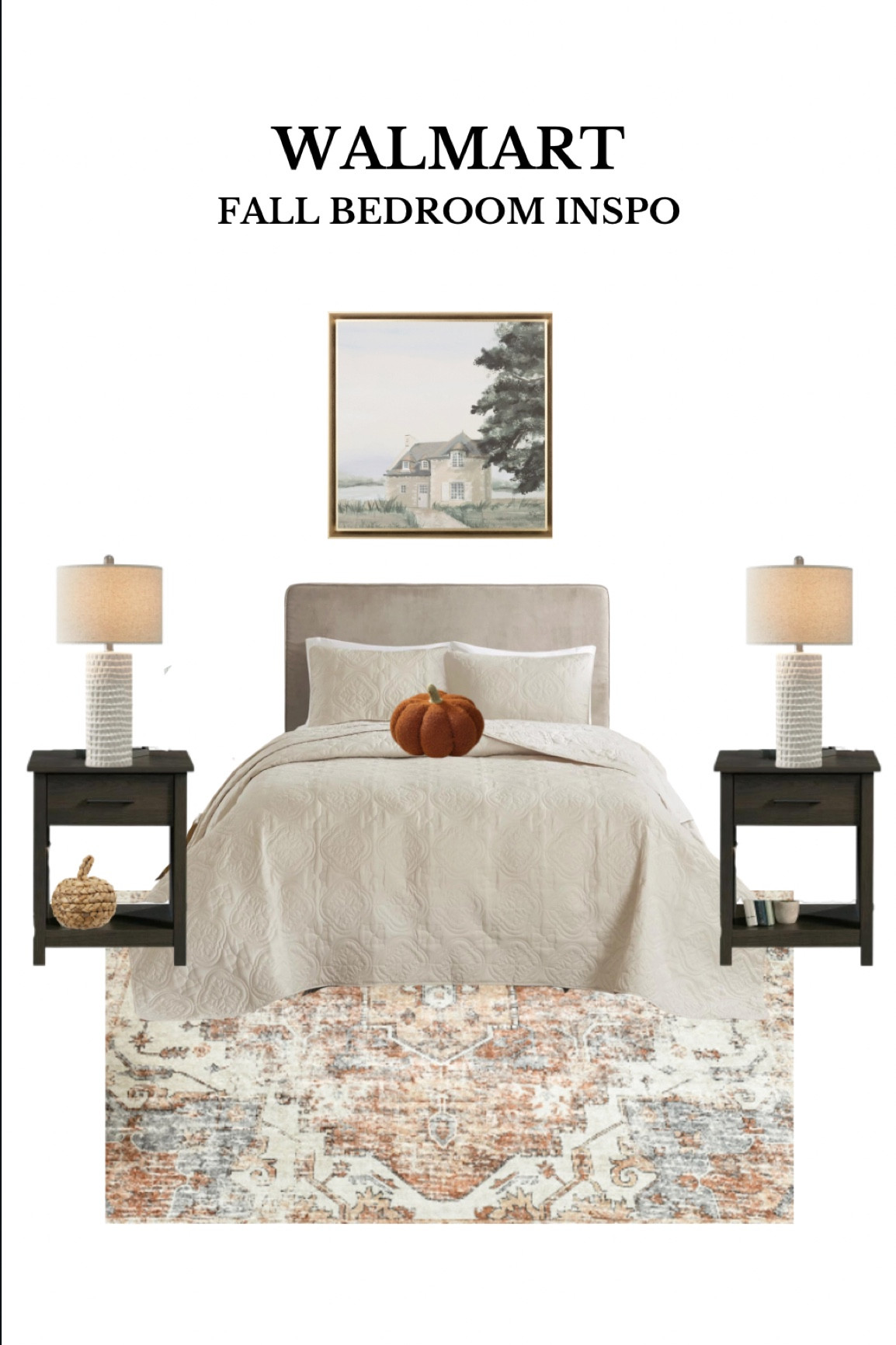 Walmart fall bedroom inspiration // Fall decor // Bedroom // Bedding // Home decor // Walmart finds // Walmart must haves

#LTKSeasonal #LTKstyletip #LTKhome