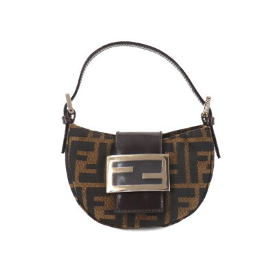 FENDI Zucca Mini Croissant Bag Pouch Canvas Leather Brown Vintage 90247623  | eBay | eBay US