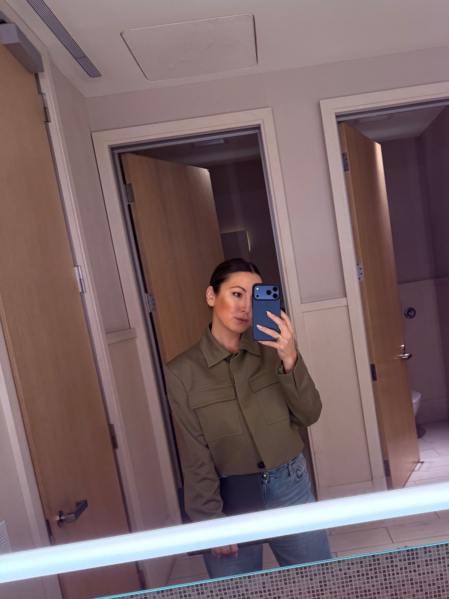 ANINE BING Army Green Olive Cropped Jacket ON SALE 

#LTKSaleAlert #LTKWorkwear