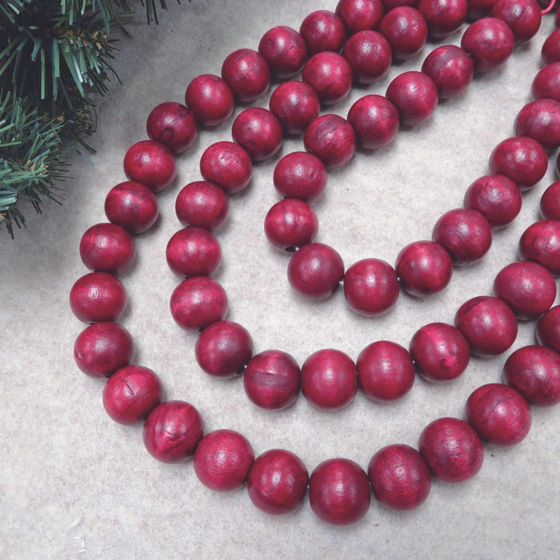 Holiday Time Set Of 2 6feet 25mm Rd Wood Bead Garland - Walmart.com | Walmart (US)