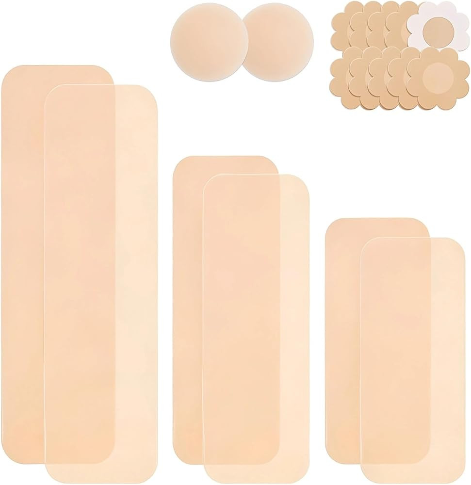 Silicone Boob Tape Nipple Pasties 6Pcs Stretch Breast Lift Tape for Women | Amazon (US)