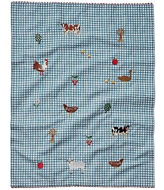 Rifle Paper Co. Home Sweet Home Embroidered Farm Animal Tea Towel | Dillard's
