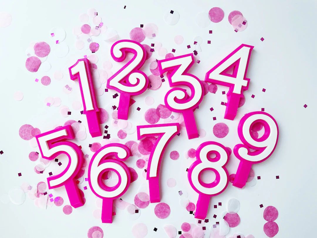Girls Birthday Number for Cake | 1 2 3 4 5 6 7 8 9 10 birthday cake sign | Fashion Birthday Party... | Etsy (US)