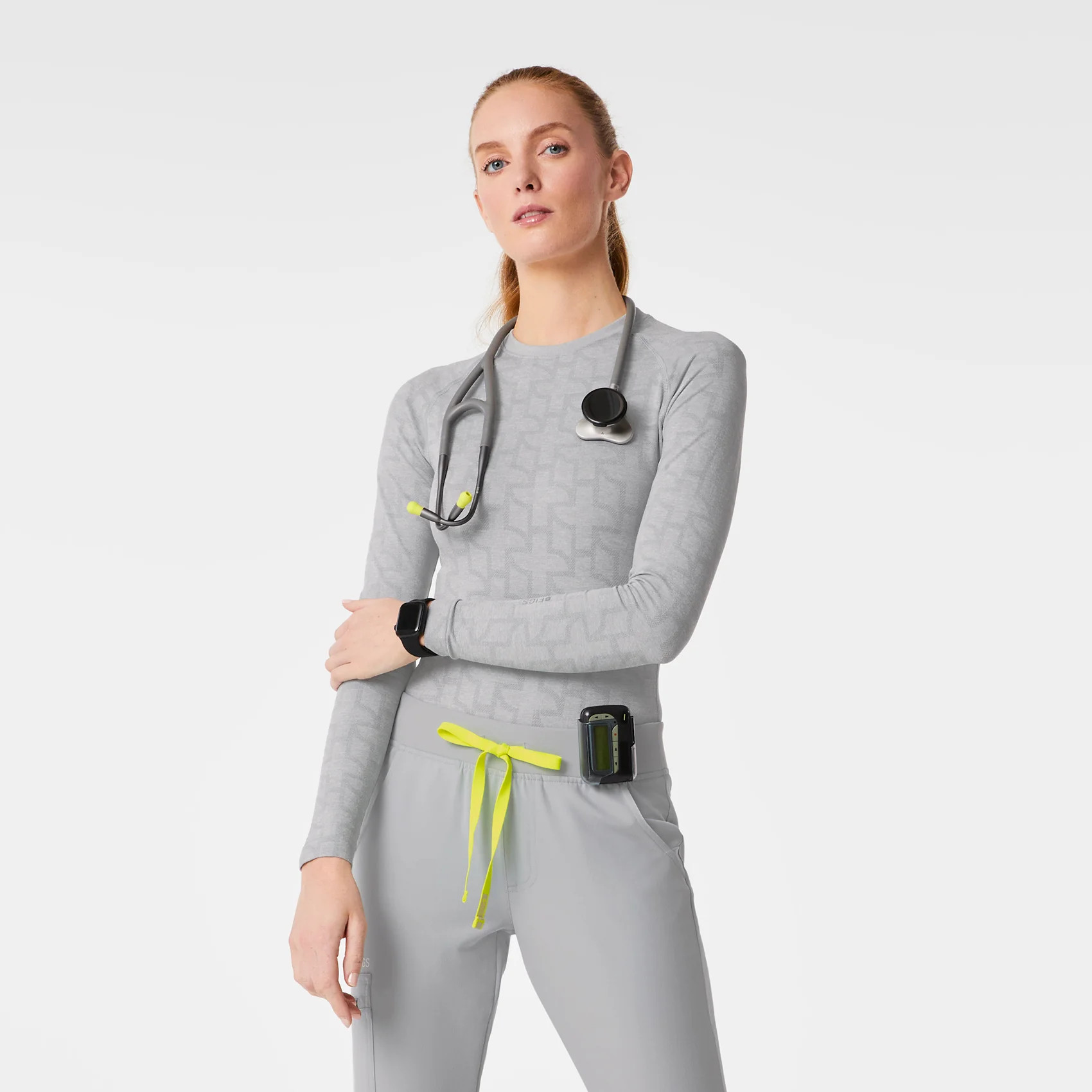 Women’s Salta Logo Seamless Bodysuit - Silver Arrows · FIGS | FIGS