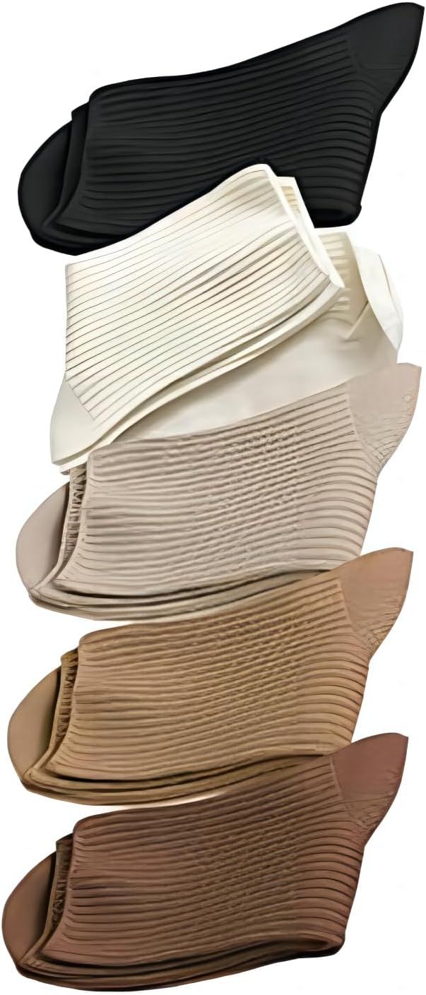 BigBigMe Women's Solid Striped Textured Ribbed Knit Casual Basic Style Crew Socks,Thin Cotton Soc... | Amazon (US)