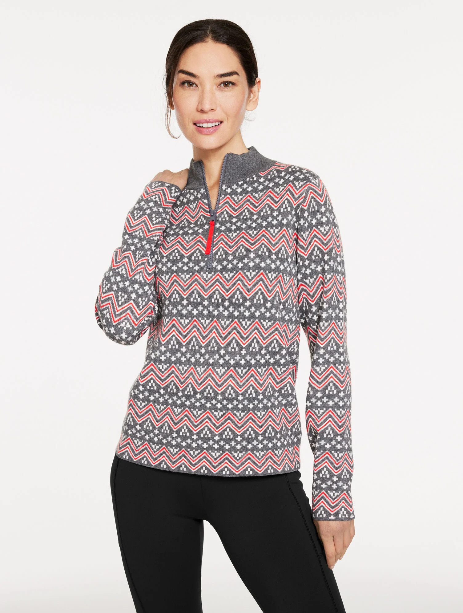 Half-Zip Sweater - Nordic Fair Isle | Talbots