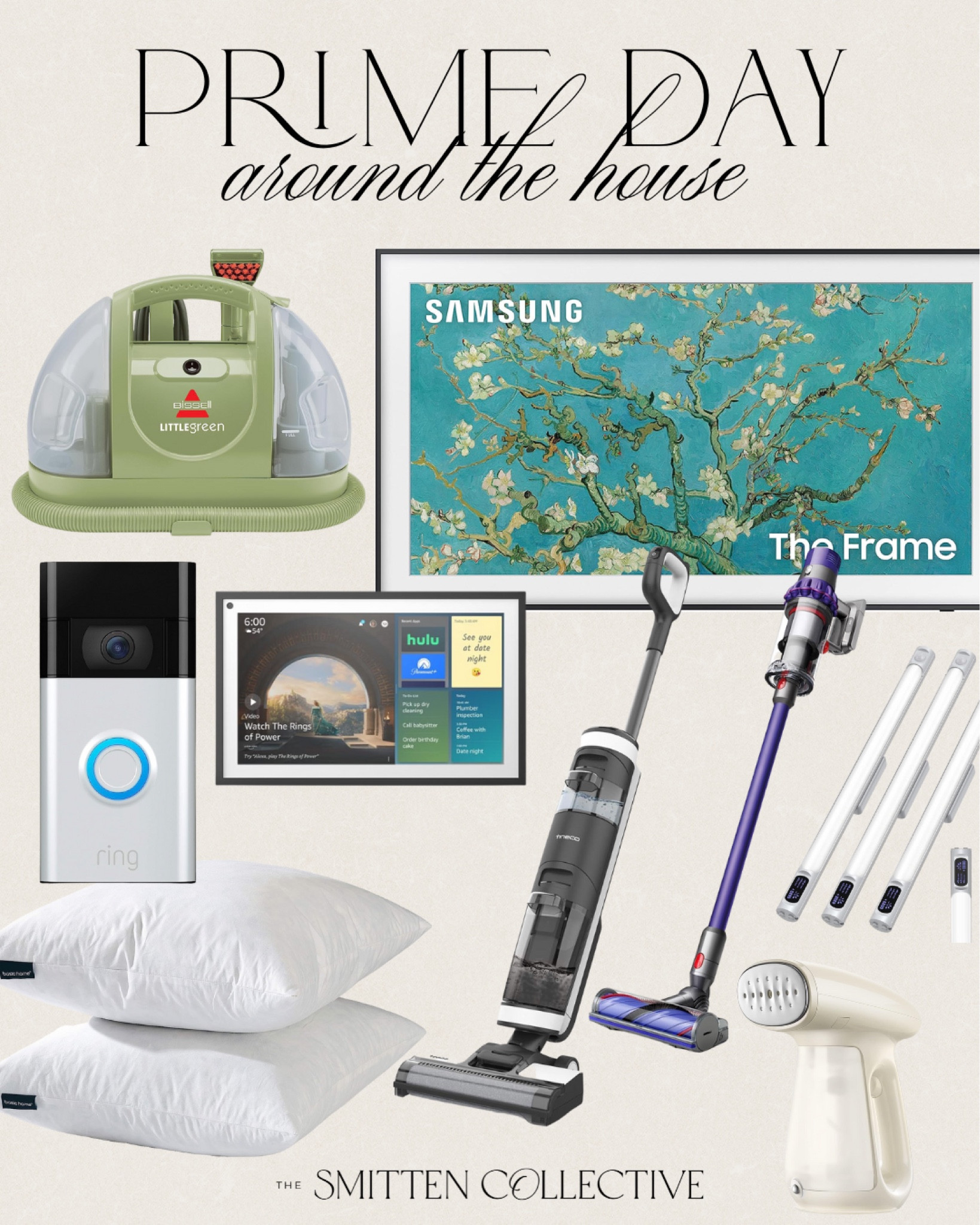 Amazon Prime Day deals for around the home! These are going to be very popular!! I just got the Bissell and it totally lives up to the hype! 

frame tv, Dyson, stick vacuum mop, echo show, ring doorbell camera, LED closet lights, pillow inserts, travel steamer 

#LTKhome #LTKsalealert #LTKxPrimeDay